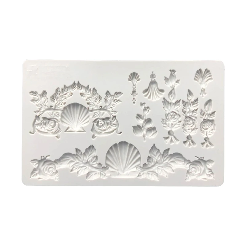 

Fondant Mold Cake Border Moulds Vintage Curlicues Silicone Material Cake Decorating Gadgets for Kitchen DIY Dropshipping