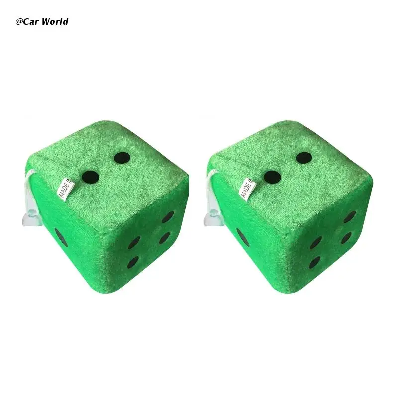 2x Fuzzy Dice Hängen Ornament Neue Jahr Auf Auto Rückspiegel