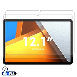 Premium Tempered Glass Screen Protector - 2 - Pack, 12.1 inch Tablet, Bubble - Free, HD, Anti - Scratch Film (2PCS - Poco Pad 2024)