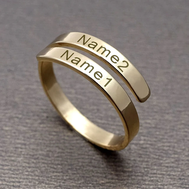 Personalized Handmade name ring -available in Sterling Silver, 10k gold,  14k gold