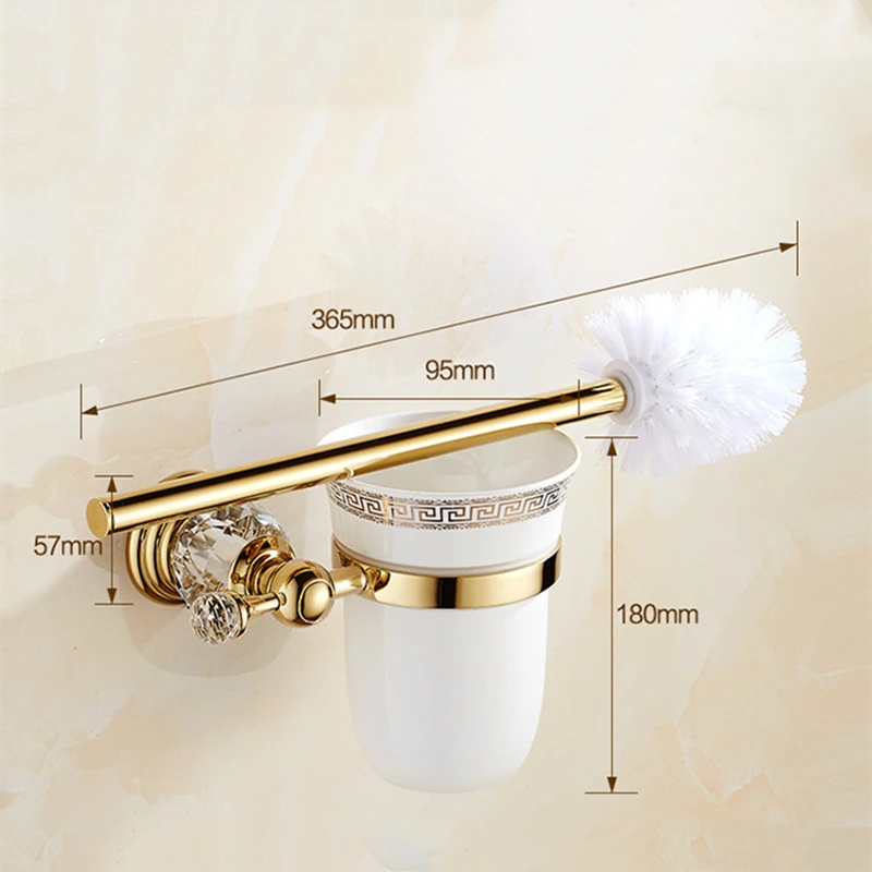 1PC European Toilet Brush Holder Stainless Steel Gold/Silver Bathroom Hardware Pendant Toilet Brush Set Wall Mount bathroom accessories toilet brush set toilet brush holder