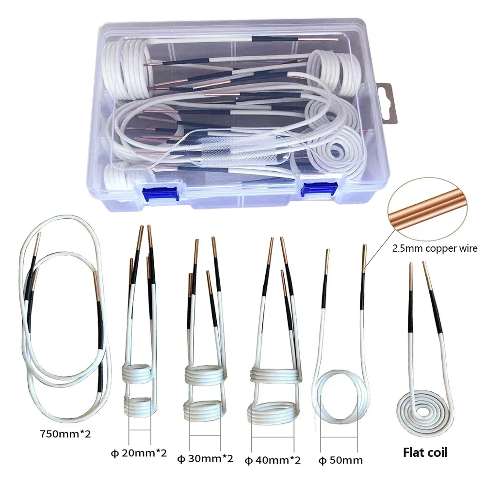 2.5mm Copper Wire 250° Heat Induction Heater Coil Kit for Magnetic Induction Hea