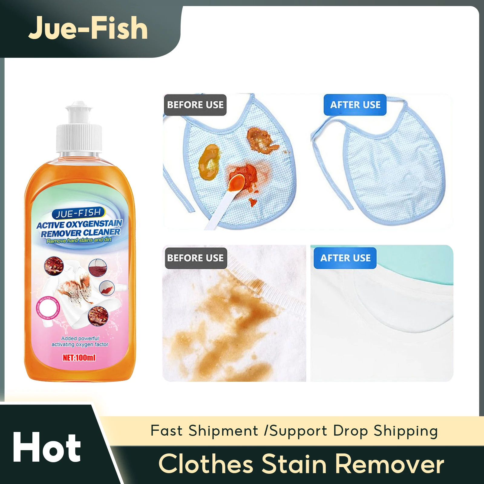 

Clothes Stain Remover Dust Cleaner Active Enzyme Clothing Oil Stain Removal Agent Household Dormitory Clothes Strong Detergent