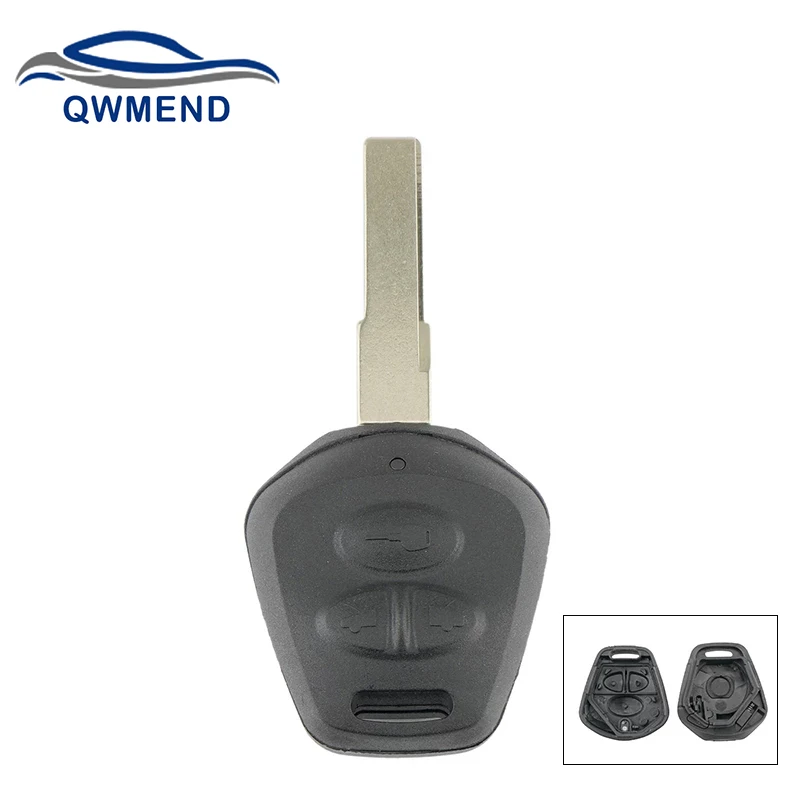 QWMEND Car Key Shell for Porsche 911 996 Boxster S 986 Replacement Keys Case Cover 3 Button