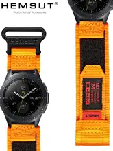 HEMSUT Nylon Sport Military Watch Band For Samsung Galaxy Watch Straps For Men Quick Release Quick-Drying 20MM 22MM 