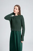 Sale AS 2024 winter design woman clothing Cable knitted Tops + Satin Dress ( Ship out in 1 day) 1