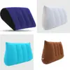 New PVC Flocking Silicone Pillow Blue+Black Triangle Cylinder Wedge Inflatable Pillow Soft Inflatable Relax Cushion Home 2