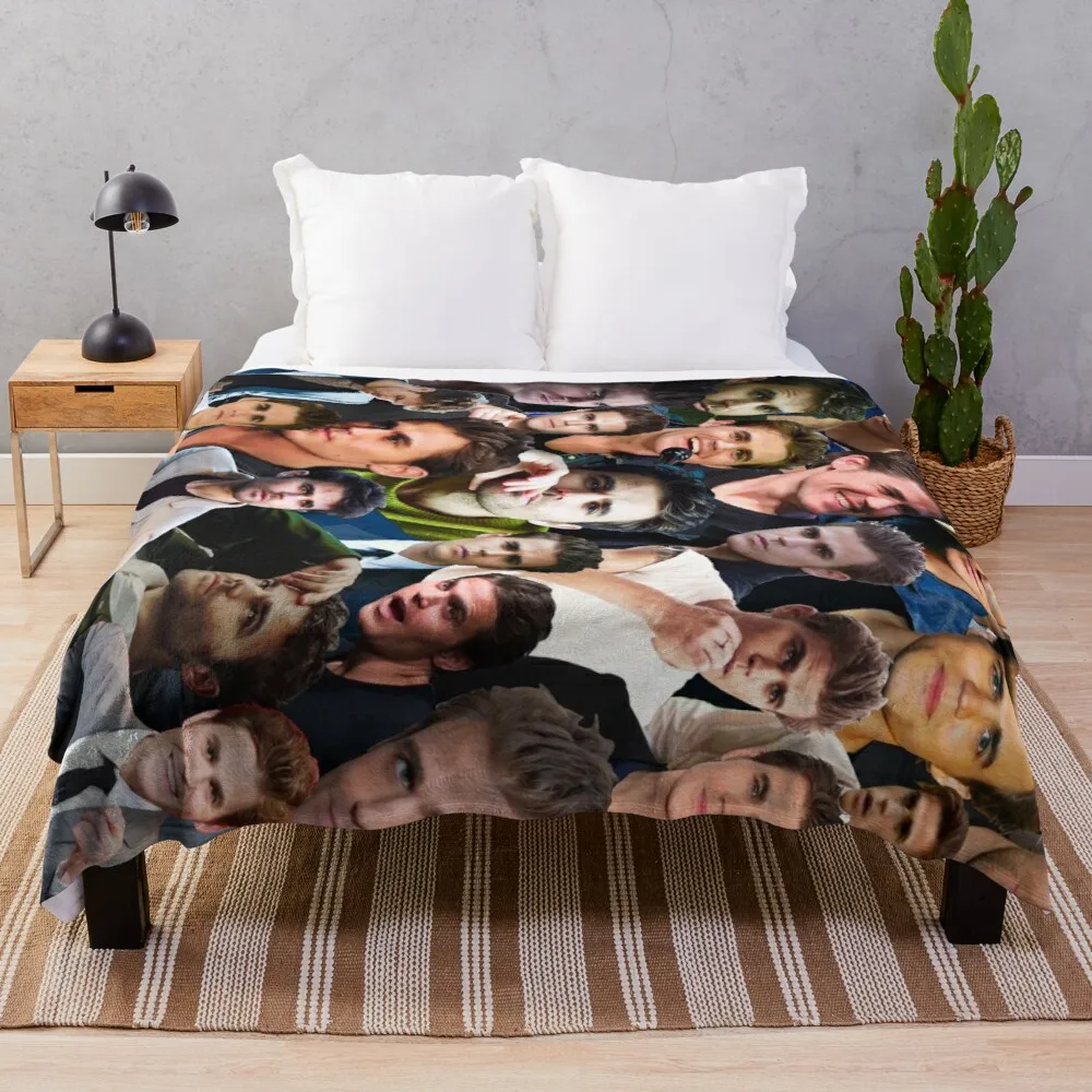 

Paul Wesley Photo Collage Throw Blanket Personalized Gift