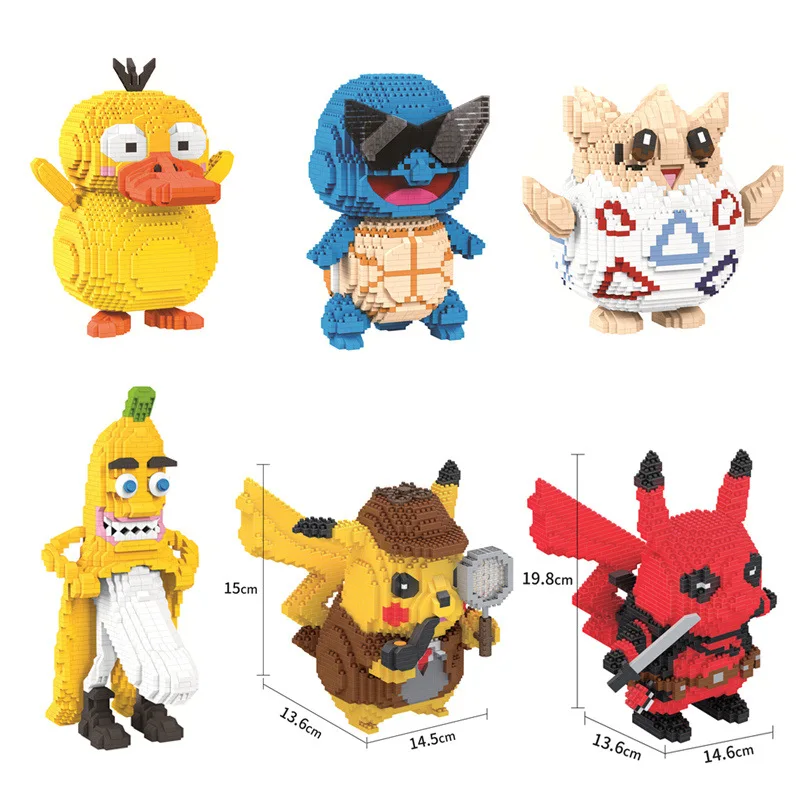 Em promoção! Diy Pokemon Mini Blocos De Construção De Brinquedos Tijolos  Pikachu, Charizard Anime Diamante Boneca Monstro De Bolso Presentes Das  Crianças Brinquedo