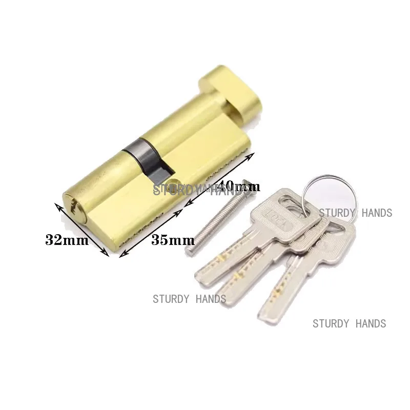 Aluminum alloy door with 3 holes height 32MM length 50mm to 85mm anti-theft door eccentric lock cylinder with key included door lock cylinder,door lock accessories