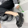 Neutral Square Toe Single Shoes for Men Women Thick Bottom British Style Retro Slip On Loafers Women's Leather Shoes Couple 3