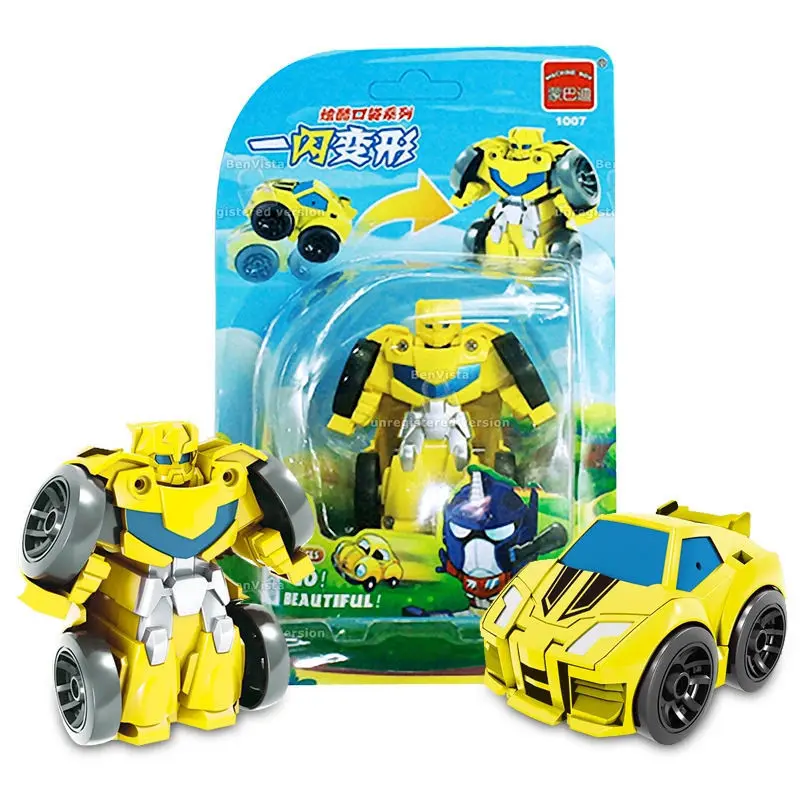 Cartoon Transformation Robot Deformed Mini Cars Robot Rescue Bots Car  Creative Learning Diy Robot Deformation Kids Gifts