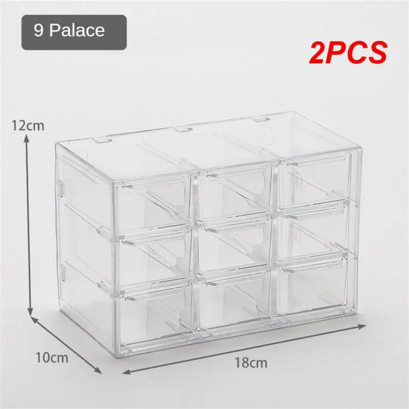 

Практичная Пыленепроницаемая подвесная прозрачная коробка для хранения аксессуаров для ювелирных изделий, 2 шт., Φ 6/9/12 ячеек, Новинка