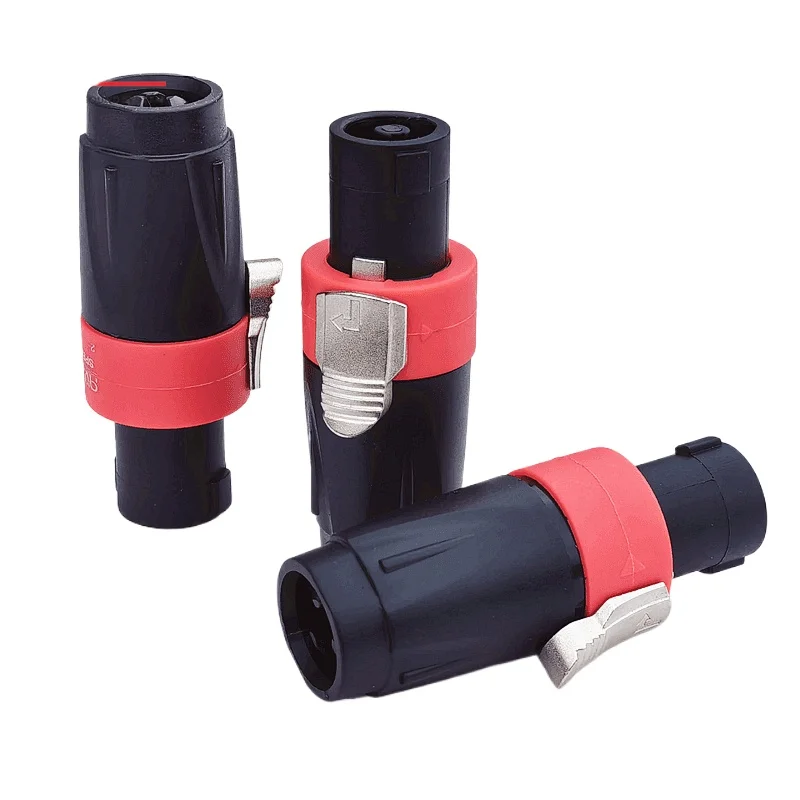 Rote Farbe 4 Stück NL4FX Professioneller Vierkern-Lautsprecherstecker aus reinem Kupfer für Line-Array-Lautsprecheranschluss – Detail 5