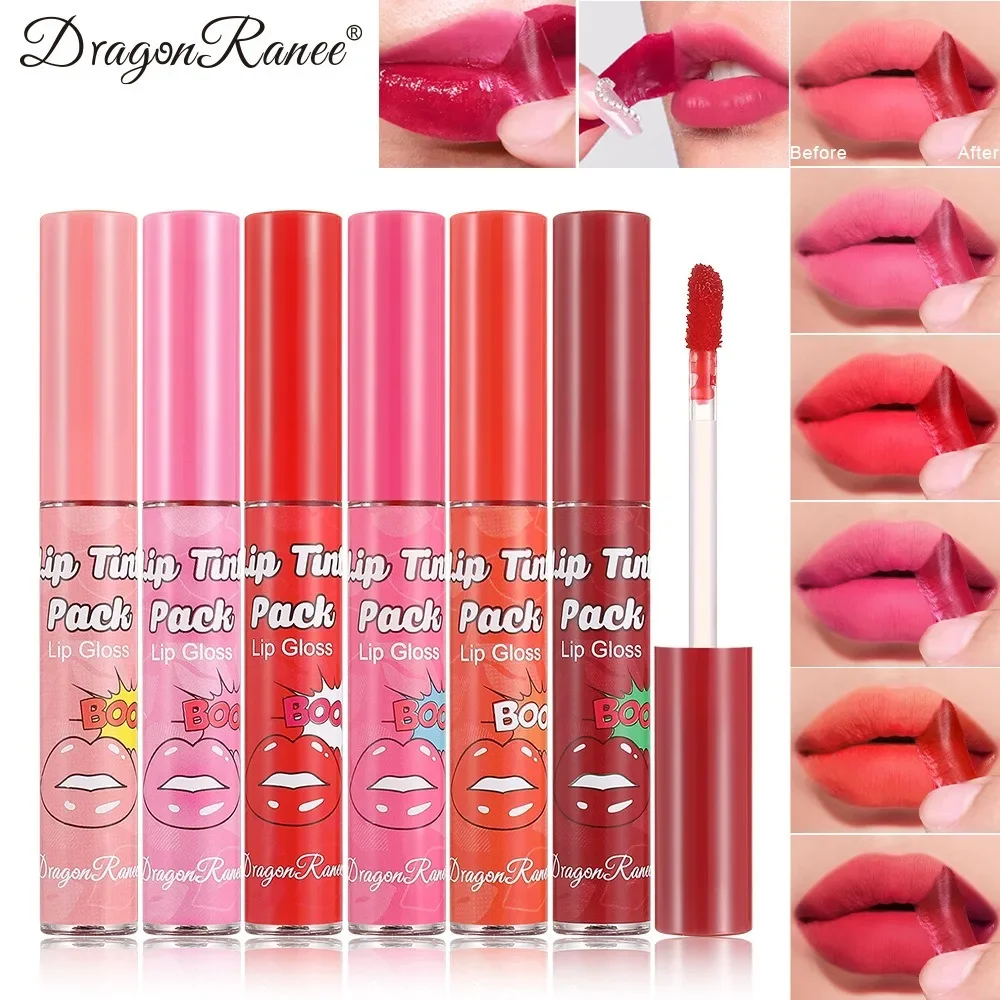 Peel-off Lip Glaze Waterproof Long Lasting Non-stick Cups Lipsticks Matte Sexy Red Tear-off Liquid Tattoo Lip Stain Cosmetics