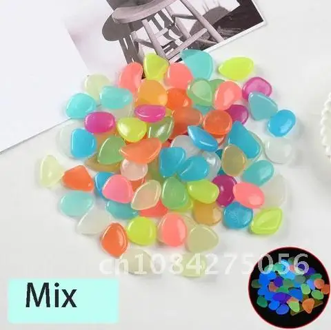 

Dark Garden Vase Glow Pebbles Stones Path Lawn Pebbles Outdoor Fish Tank Decoration Pebble Rocks Aquarium 20/40pcs Glow in the