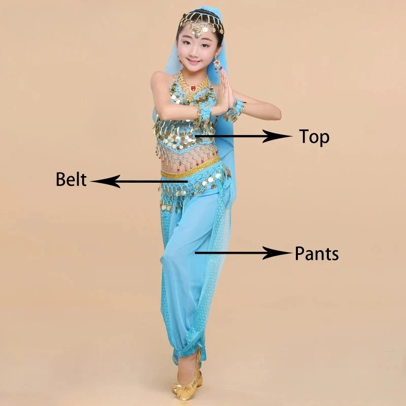オリエンタルダンス衣装女の子エジプトボリウッドインドベリー