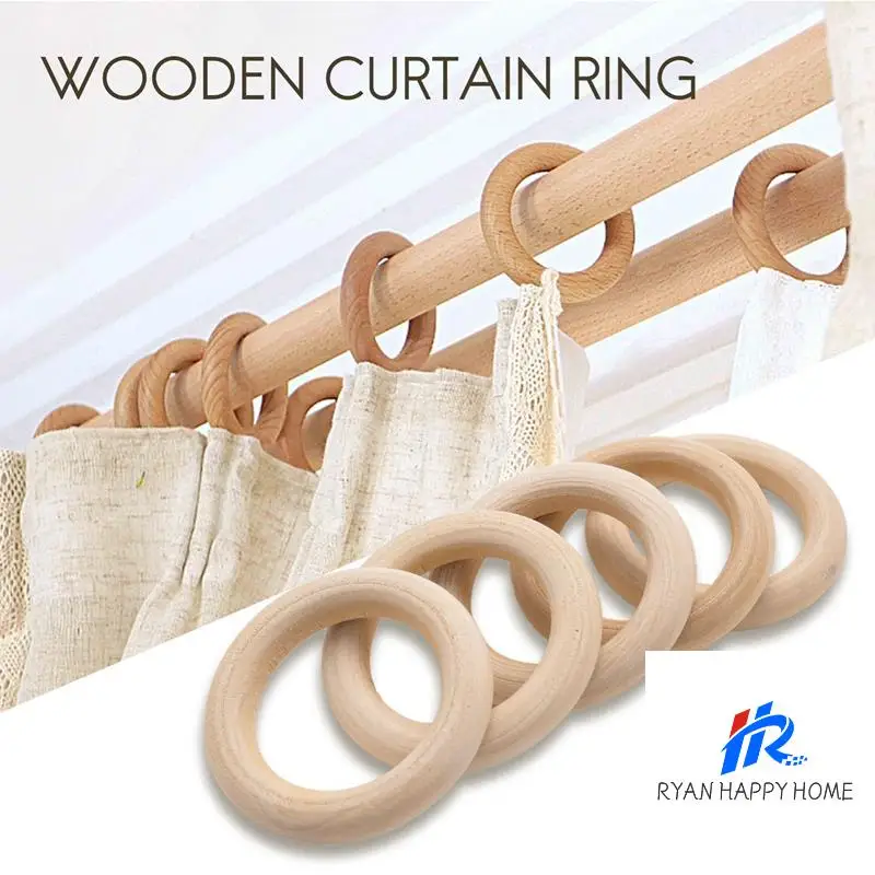 10X Wooden Ring For Crafting DIY Craft Jewelry Making 50Mm