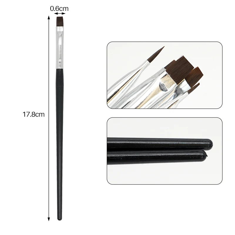 5pcs Dental Porcelain Resin Brush Pens Shaping Silicone Adhesive Composite Porcelain Brushes Dentist Tools Dentistry Lab Tool