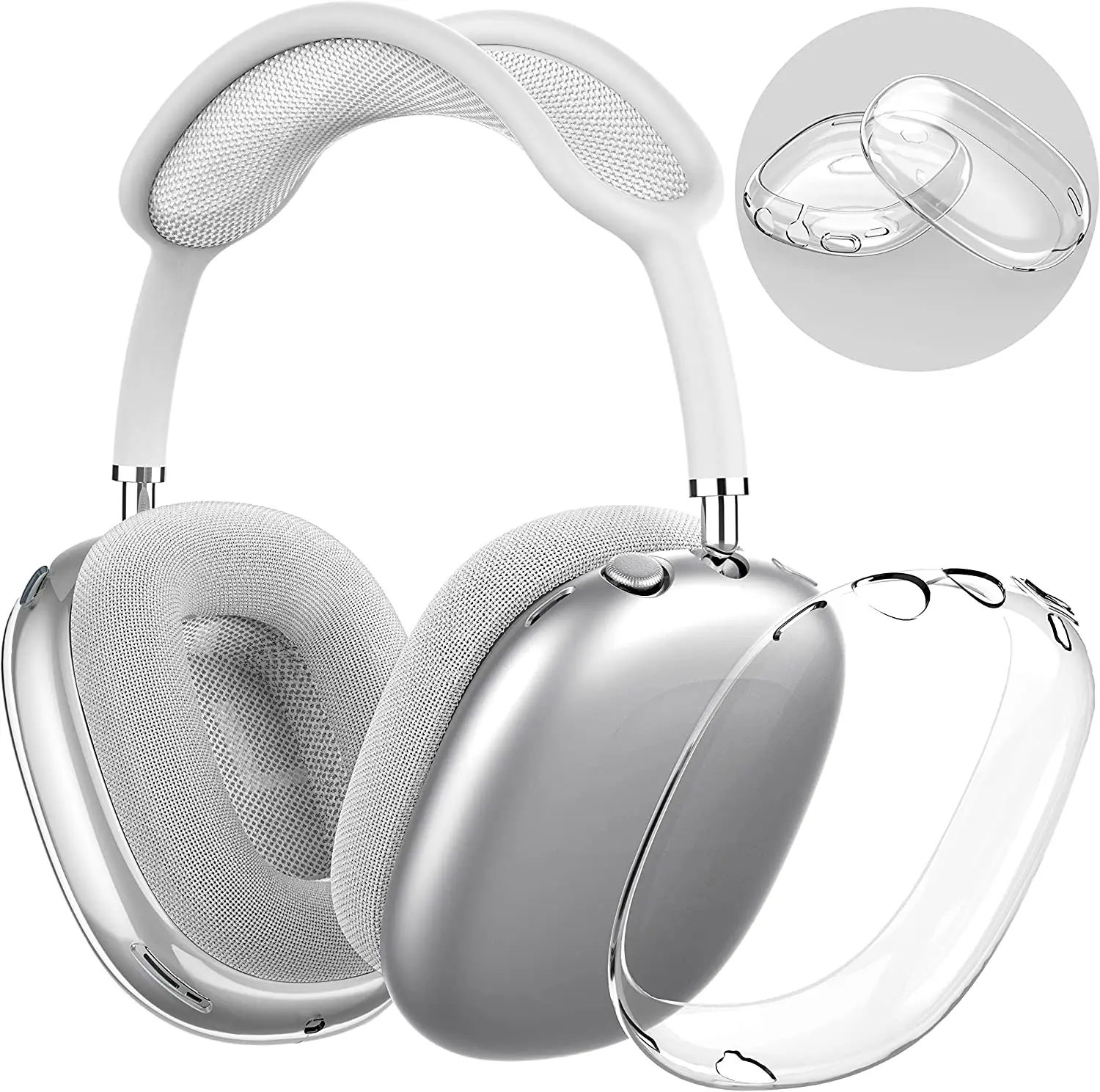 Custodia Trasparente Antigraffio Morbida Da 2 Pezzi Per Airpods Max Tpu Custodia Protettiva Per Cuffie Antiurto Wireless