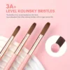 3Pcs Acrylic Nail Brush Set #8/10/14 Professional Acrylic Powder Extension Nail Brushes Nail Art 3D Carving Manicure Salon Tools 5
