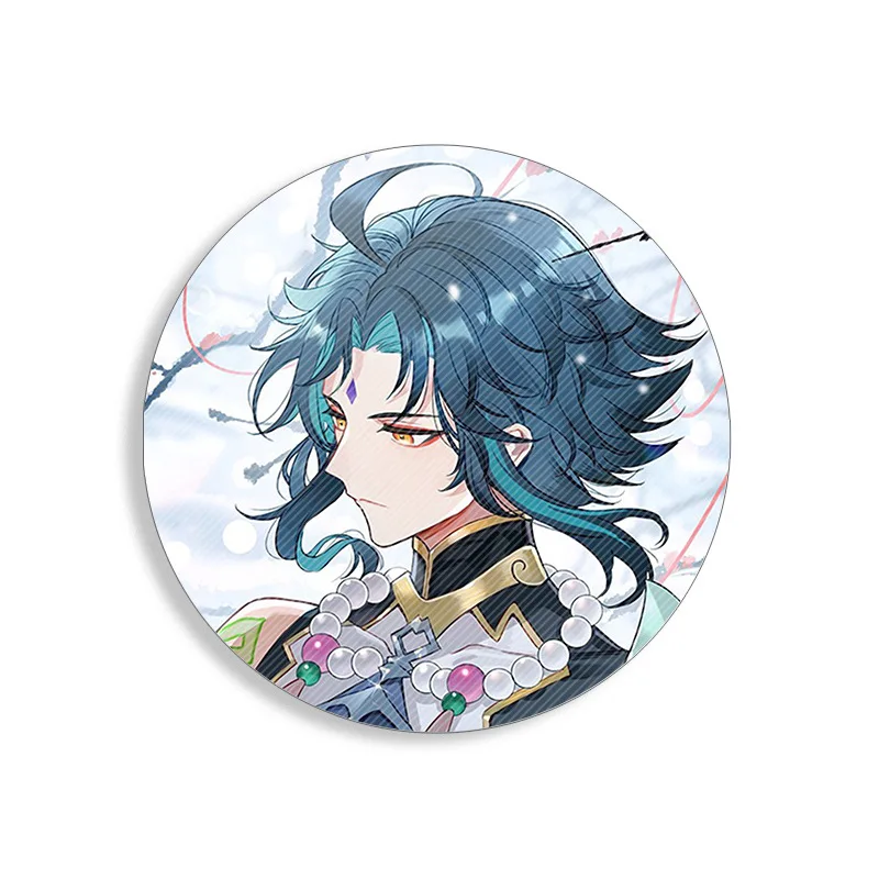 58mm Game Genshin Impact Brooch Pin Xiao Kaedehara Ayaka Baal Raiden Shogun Cosplay Badge Accessories For Clothes Backpack Gift