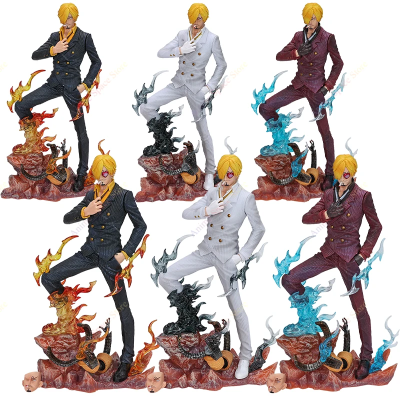 

25cm One Piece Figure GK Sanji Luminous Black Leg Action Model Collection Ornament Figurine Toys PVC Anime Adult Christmas Gift