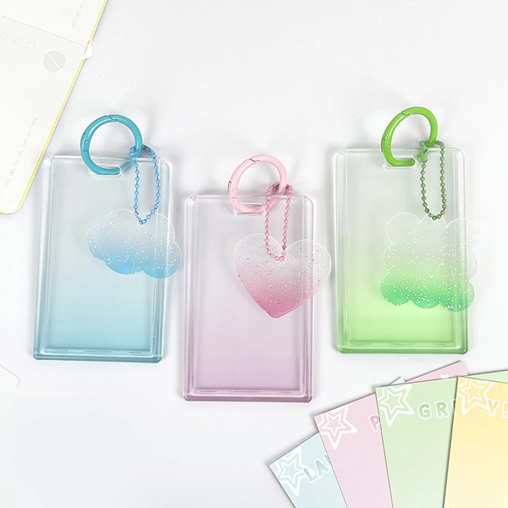 

Acrylic Transparent 3 inch Kpop Photocard Holder Photo Protector Case ID/Bus/Credit Card Cover Idol Photo Sleeves Stationery