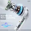 Original Wireless Bluetooth Earphone Transparent HIFI Headphones LED Power Digital Display Stereo Sound Earphones for Xiaomi 6