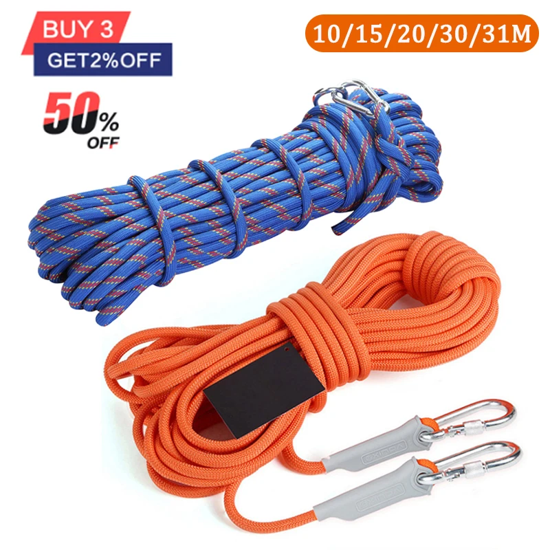 Professional Climbing Outdoor Trekking Hiking Accessories Floating Rope  10mm Diameter High Strength Cord Safety Rope