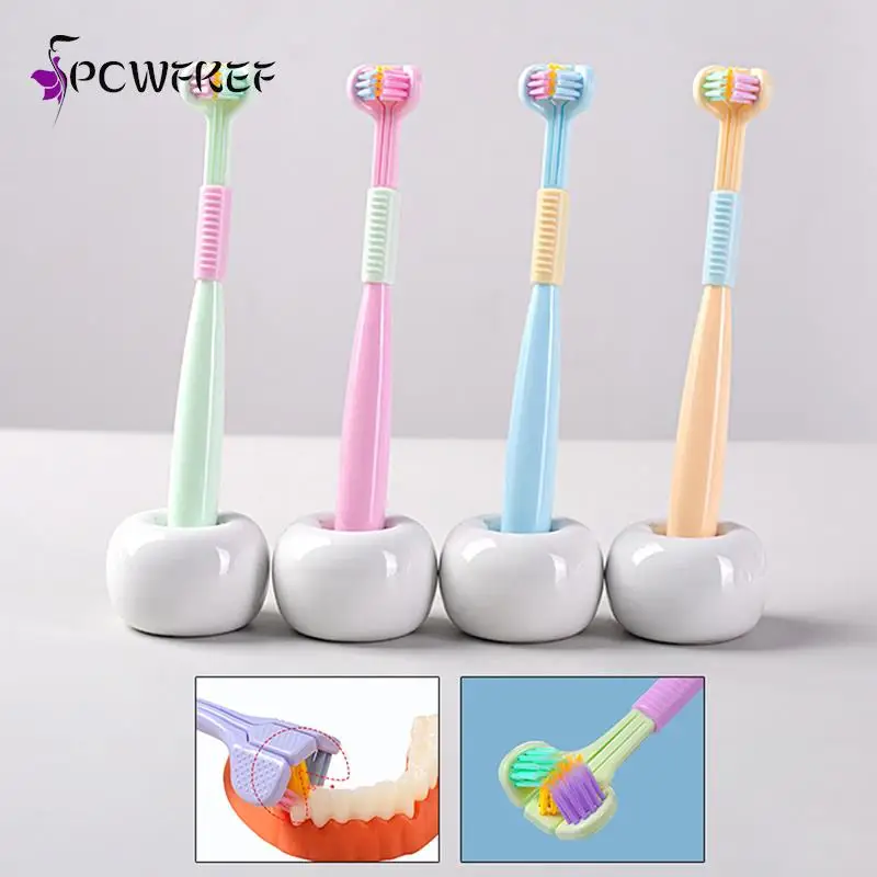 

Three Sided Soft Hair Tooth Toothbrush Ultra Fine Soft Bristle Kids Toothbrush Oral Care Safety Teeth Brush Oral Health Cleaner