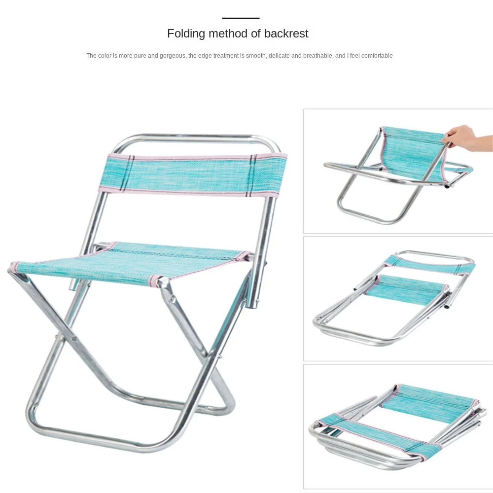 Outdoor Aluminium Alloy Portable Folding Picnic Camping Stool Mini Storage Fishing Chair Ultralight Furniture