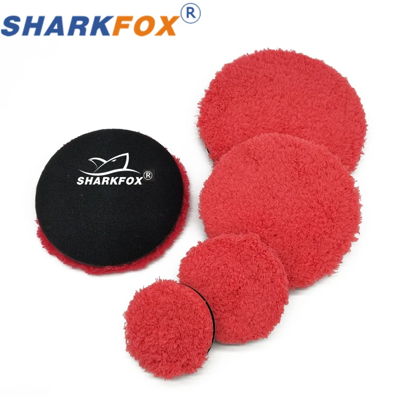 Car Polishing Pad Sharkfox 3-7" Car Polishing Pad Microfiber ing Pad Removing Wax er Kit Replaceable Polishing Disk For Car Polisher