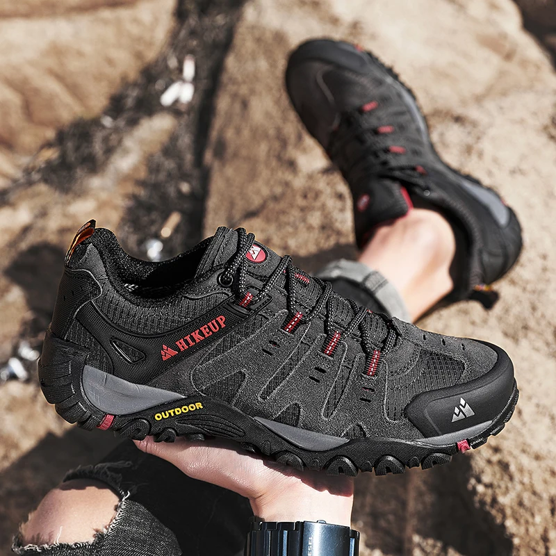 Hikeup herren wanderschuhe wildleder outdoor schuhe verschleiß feste männer trekking wander jagd taktische turnschuhe – Detail 29