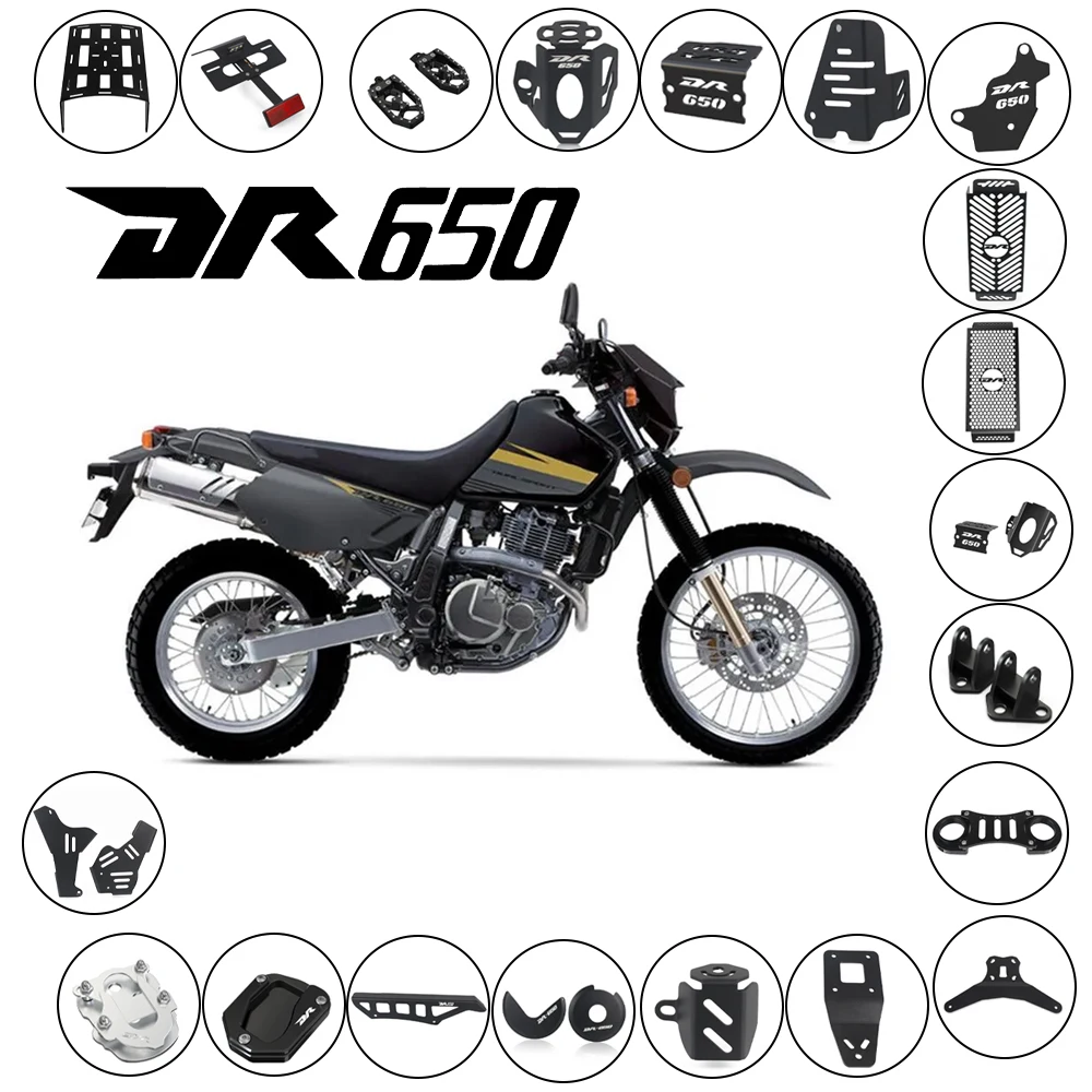 

Front Brake Clutch Caliper Oil Fluid Tank Cover Radiator Guard Engine Ignition Case For SUZUKI DR650 DR650S DR650SE 1996-2023