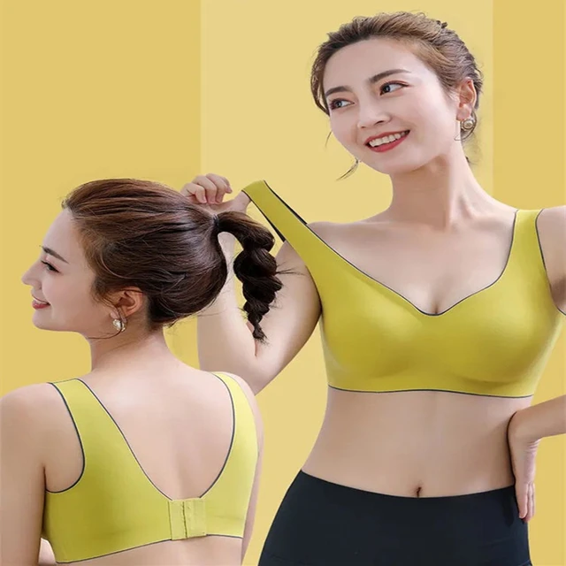 3PCS Top Seamless Women's Bras Large Size Top Support Show Small Comfortable  No Steel Ring Underwear Yoga Fitness Sleep Vest - AliExpress