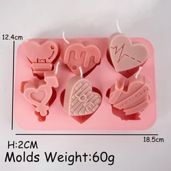 Heart-Shaped Silicone Mold for Chocolate, Cake, Soap, and Candle Making (Heart)