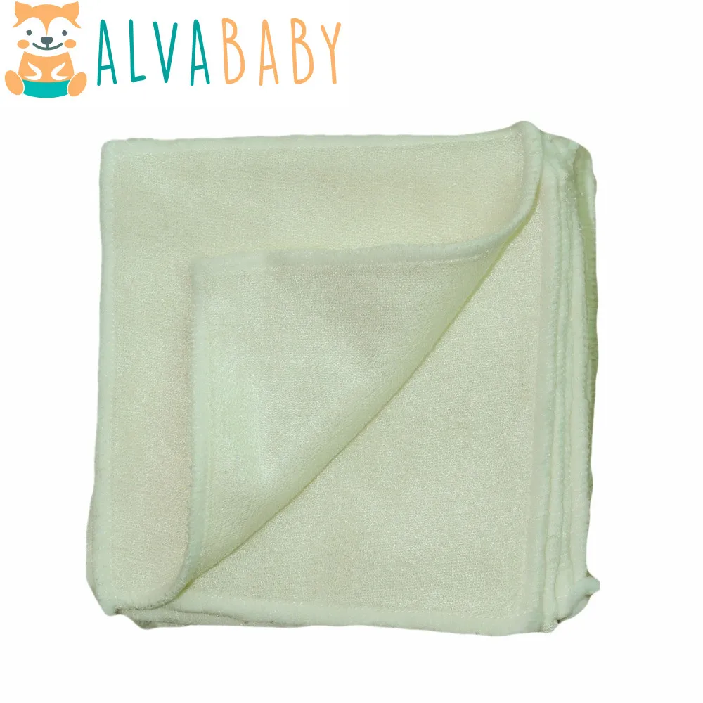 12 pieces/lot Alvababy 2 Layers Bamboo Wipe for cleaning Comfortable Baby Wipe Reusable Washable Bamboo Saliva Towel baby wipes