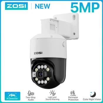ZOSI C296 4K/3K PoE PTZ Security IP Camera Outdoor AI Detection Starlight Color Night Vision 8MP/5MP HD Video Surveillance Cam 1