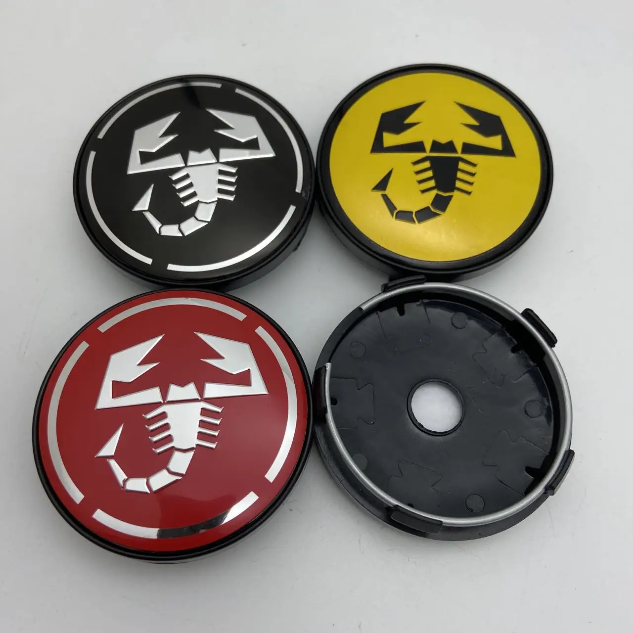 4 Pieces 60mm Scorpion Abarth Alloy Auto Car Wheel Rim Center Cap Cover