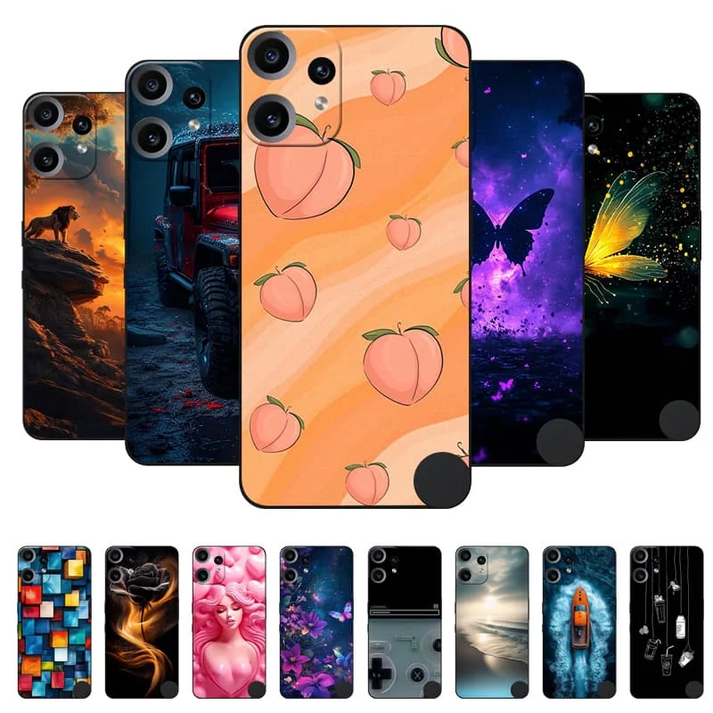 Premium Soft TPU Silicone Back Cover with Camera Protector - Black Bumper Case