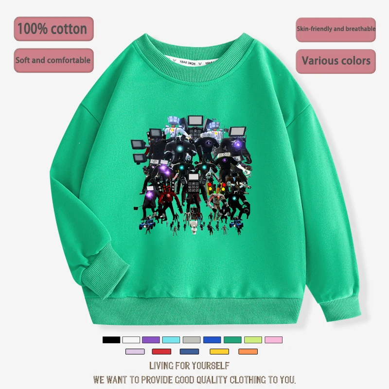 

Game Skibidi Toilet Hoodies Print Sweatshirts Men Women Hooded Oversize Hoodie Fashion Kids Pullover long sleeves Sweatshirts