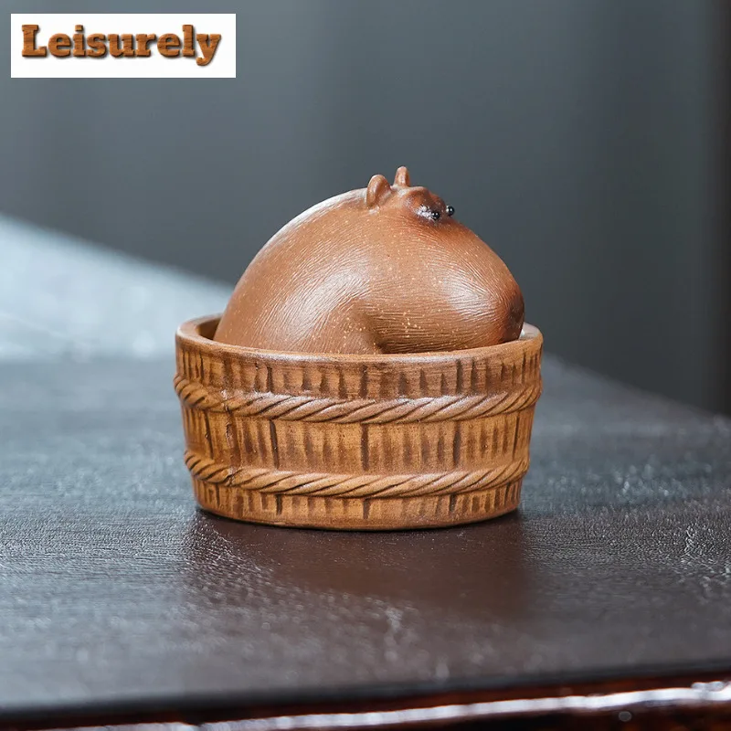 Yixing Zisha Kapi Bala Tea Pet Creative Flowerpot Landscaping Tea Figurine Play Toys Tea Statue Ornaments Supplies Decoration