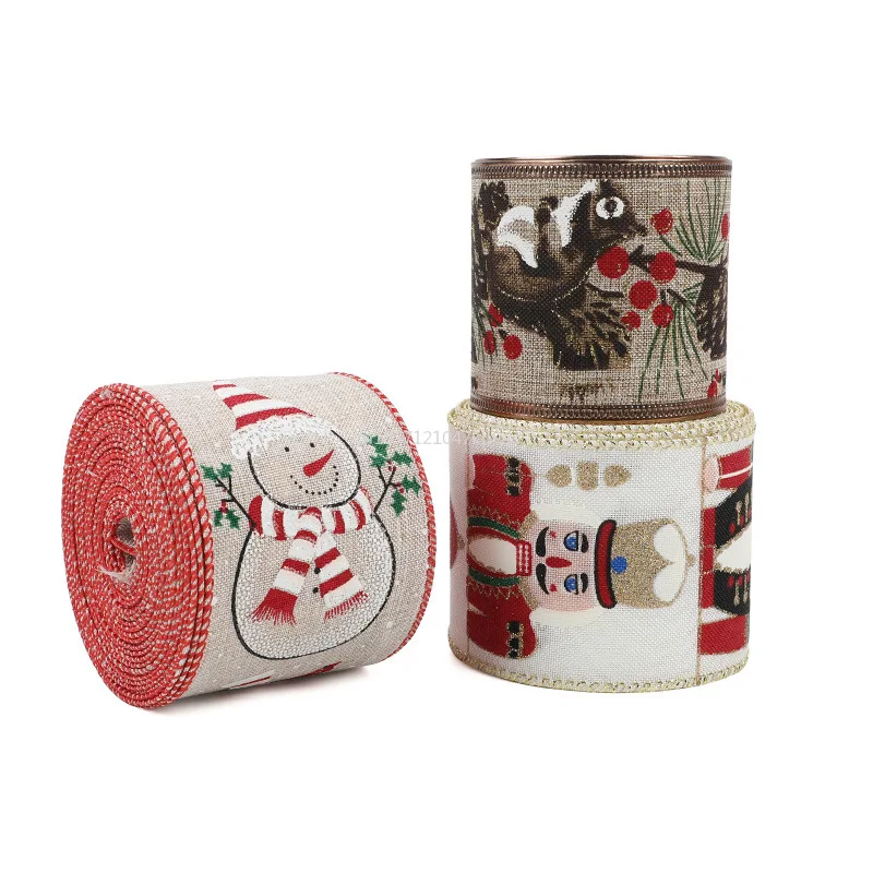 

Guangding ODM Rubans De Noel Decoration Merry Ribbon Wired Ribbons Christmas