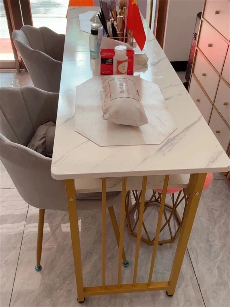 Description Picture 5 of itemEuropean Fashion Ins Manicure Table and Chair Set Double Manicure Tables Salon Furniture Professional Beauty Salon Nail Tables B