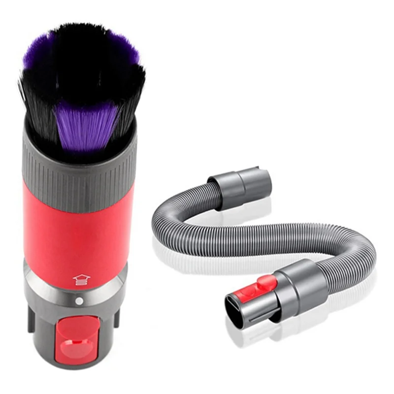 Vacuum Brush Attachment for Dyson V7 V8 V10 V11 V15, Soft Brush Cleaning Tool with Extension Hose