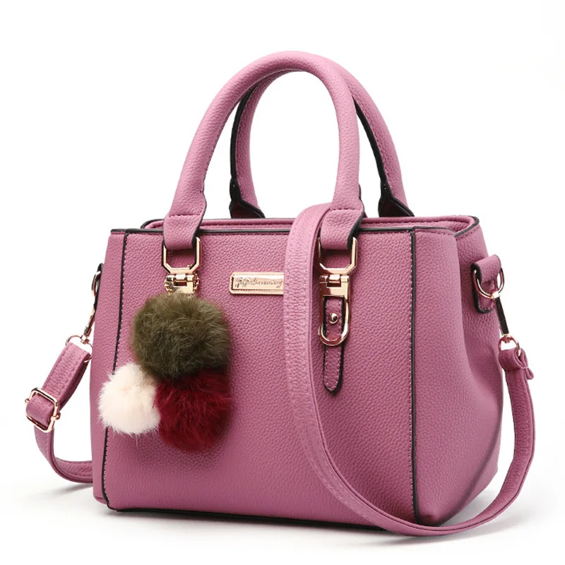

Женская сумка, новинка 2022, модная сумка с помпоном, Корейская версия модной простой трендовой сумки-мессенджер на одно плечо, трендовая сумка