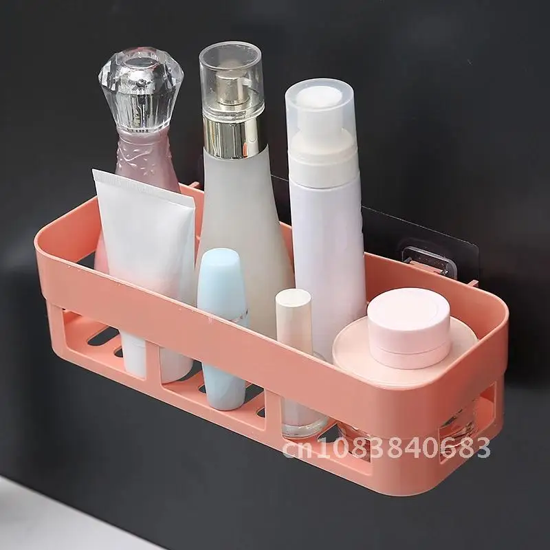 

Toilet Adhesive Bathroom Shelf Organizer Gel Shampoo Storage Basket Corner Shower Rack Decoration Accessories