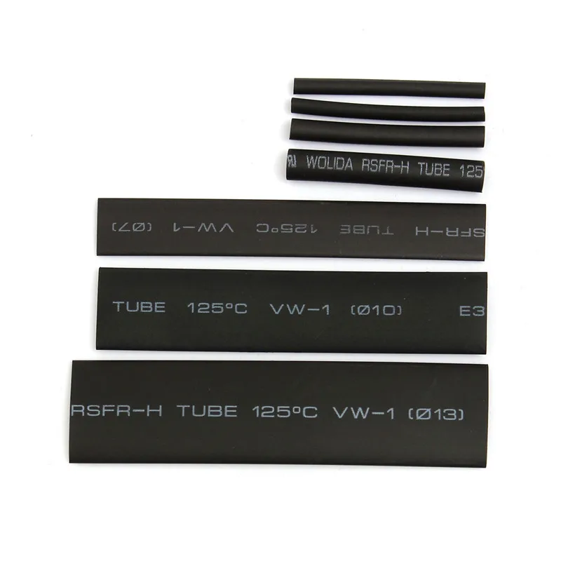 Thermoretractile Tube 2:1 Black Heat Shrink Tube Kit Heat Shrinkable for Cables Termoretractil Wire Insulation Tubing 127pcs/lot,heat shrink tubing