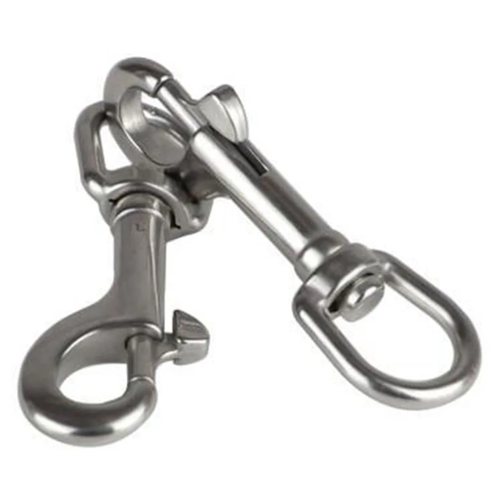 1PC 316 Stainless Steel Swivel Eye Bolt Spring Snap Hook 65/72/82/91/100/126mm Marine Diving D Ring Snap Hooks With Swivel